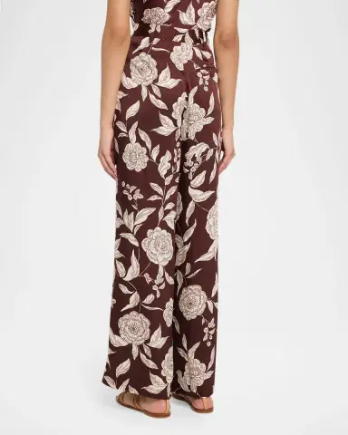 TANYA TAYLOR Jodi Floral Twill Wide-Leg Pants | Thumbnail 2 TANYA TAYLOR Jodi Floral Twill Wide-Leg Pants | Thumbnail 2