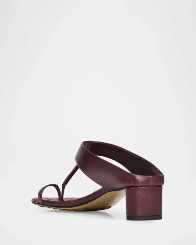 Bottega Veneta 40mm Livia Leather Kitten-Heel Thong Sandals | Thumbnail 3 Bottega Veneta 40mm Livia Leather Kitten-Heel Thong Sandals | Thumbnail 3