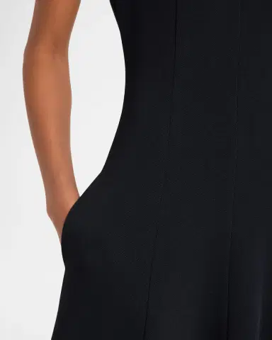Vince Seamed Square-Neck Knit Midi Dress | Thumbnail 4 Vince Seamed Square-Neck Knit Midi Dress | Thumbnail 4