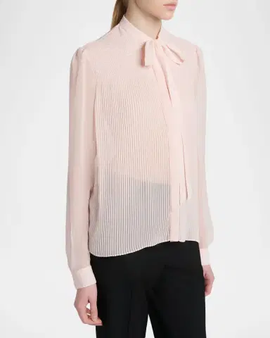 Tom Ford Chiffon Micro Pleated Top | Thumbnail 3