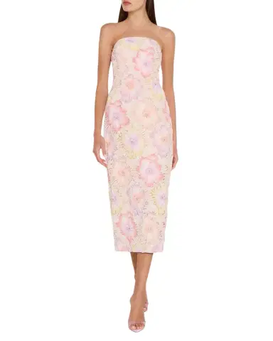 Milly Kait Floral Embroidered Midi Dress | Thumbnail 1 Milly Kait Floral Embroidered Midi Dress | Thumbnail 1