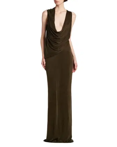 Tom Ford Cowl-Neck Draped Column Gown | Thumbnail 1 Tom Ford Cowl-Neck Draped Column Gown | Thumbnail 1