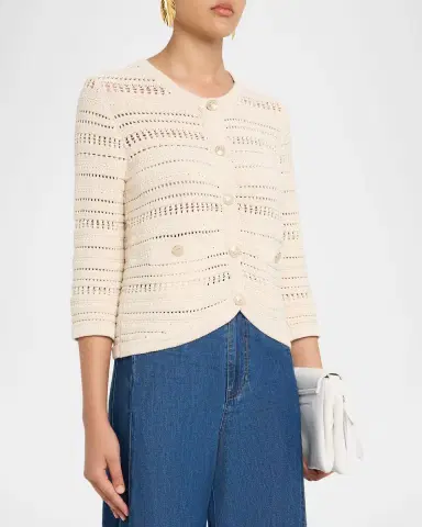 Veronica Beard Bellingham Stripe Knit Cardigan | Thumbnail 3