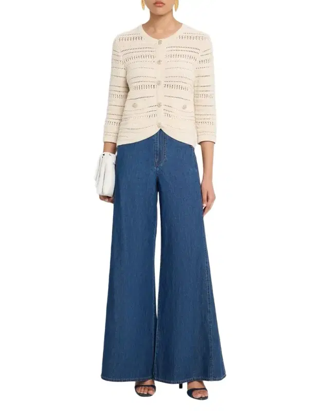 Veronica Beard Bellingham Stripe Knit Cardigan