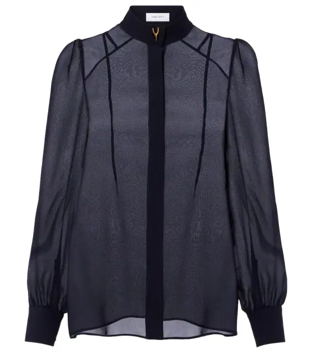 Wishbone silk crêpe de chine shirt