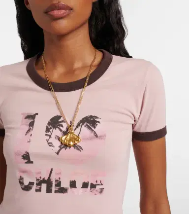 Chloe Chloé Printed cotton T-shirt | Thumbnail 5