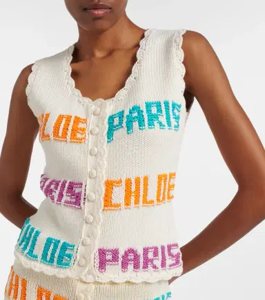 Chloé Chloé Crocheted cotton top | Thumbnail 2