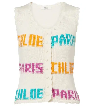 Chloé Chloé Crocheted cotton top | Thumbnail 1
