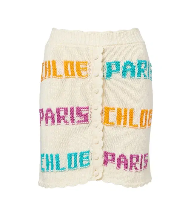 Chloe Chloé Knitted cotton miniskirt