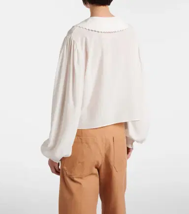 Chloé Chloé Scalloped silk shirt | Thumbnail 2