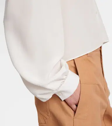 Chloé Chloé Scalloped silk shirt | Thumbnail 3