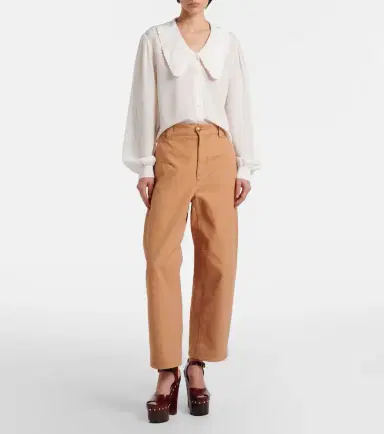 Chloé Chloé Scalloped silk shirt | Thumbnail 4