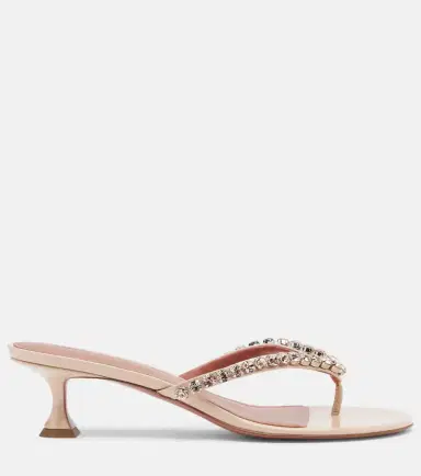 Amina Muaddi Gigi embellished leather thong sandals | Thumbnail 4 Amina Muaddi Gigi embellished leather thong sandals | Thumbnail 4