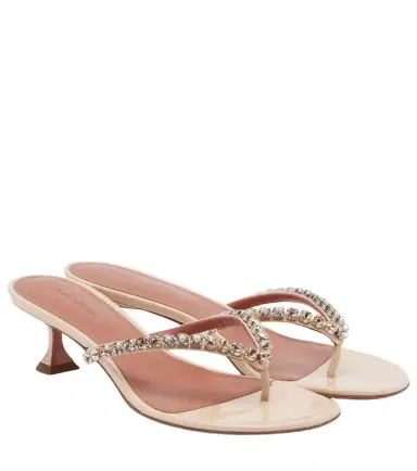 Amina Muaddi Gigi embellished leather thong sandals | Thumbnail 1 Amina Muaddi Gigi embellished leather thong sandals | Thumbnail 1