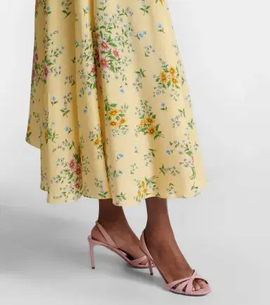 Rodarte Asymmetric floral silk midi dress | Thumbnail 4