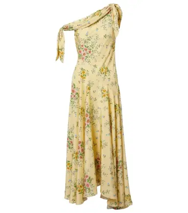 Rodarte Asymmetric floral silk midi dress | Thumbnail 1
