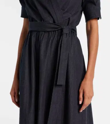 Altuzarra Lydia wrapped denim midi dress | Thumbnail 5 Altuzarra Lydia wrapped denim midi dress | Thumbnail 5
