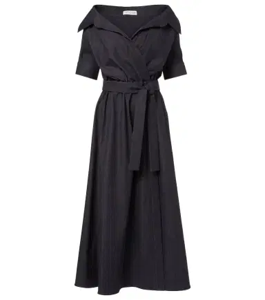 Altuzarra Lydia wrapped denim midi dress | Thumbnail 1 Altuzarra Lydia wrapped denim midi dress | Thumbnail 1