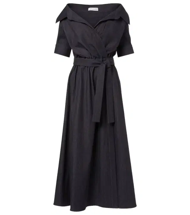 Lydia wrapped denim midi dress