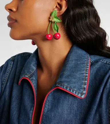 Jennifer Behr Maraschino embellished drop earrings | Thumbnail 5