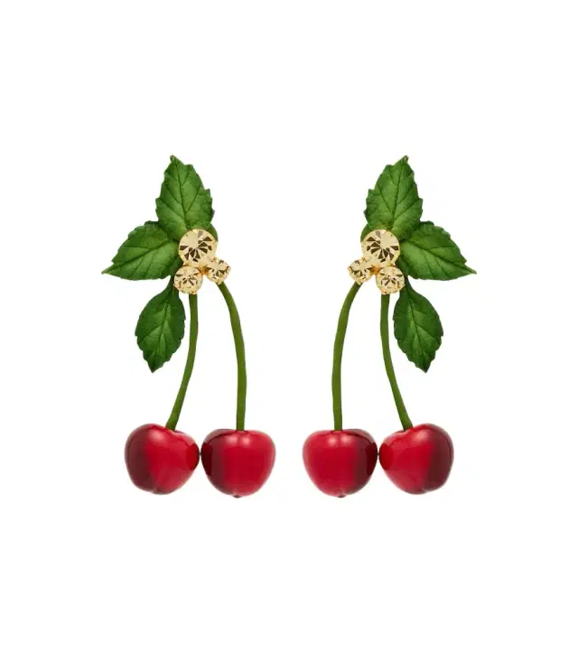 Jennifer Behr Maraschino embellished drop earrings