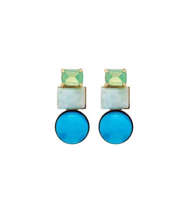 Jennifer Behr Azurine crystal-embellished drop earrings