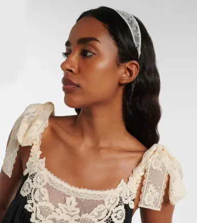 Jennifer Behr Thalia silk lace headband | Thumbnail 3 Jennifer Behr Thalia silk lace headband | Thumbnail 3