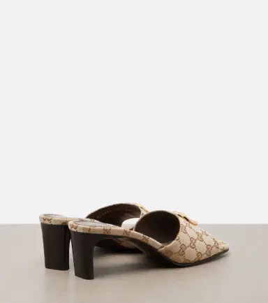 Gucci Marmont Double G GG canvas mules | Thumbnail 2