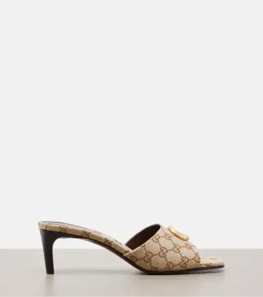 Gucci Marmont Double G GG canvas mules | Thumbnail 4