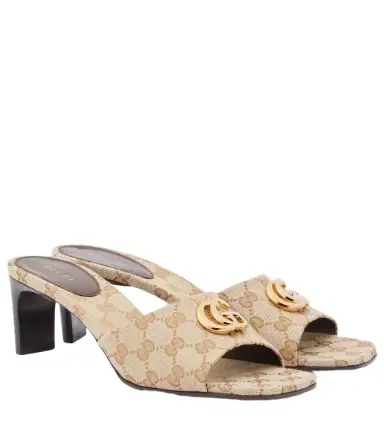 Gucci Marmont Double G GG canvas mules | Thumbnail 1
