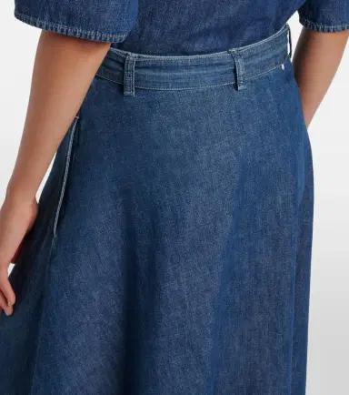 Valentino Chambray midi skirt | Thumbnail 3 Valentino Chambray midi skirt | Thumbnail 3