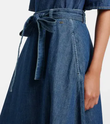Valentino Chambray midi skirt | Thumbnail 6 Valentino Chambray midi skirt | Thumbnail 6