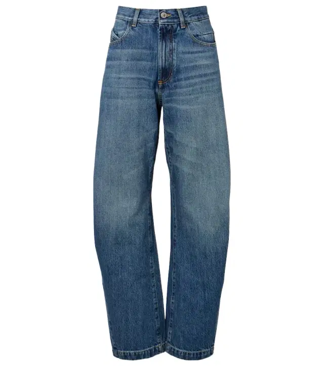 The Attico Mid-rise barrel-leg jeans
