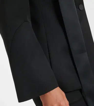 The Attico Satin-trimmed virgin wool blazer | Thumbnail 6 The Attico Satin-trimmed virgin wool blazer | Thumbnail 6