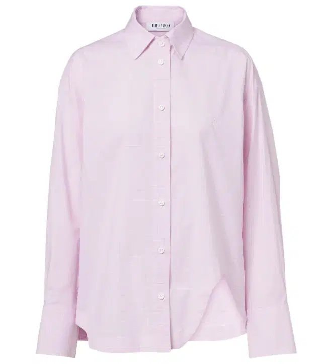 The Attico Diana oversized checked cotton shirt