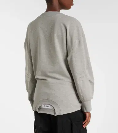 The Attico Oversized draped cotton-blend sweatshirt | Thumbnail 2 The Attico Oversized draped cotton-blend sweatshirt | Thumbnail 2