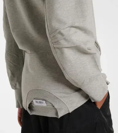 The Attico Oversized draped cotton-blend sweatshirt | Thumbnail 3 The Attico Oversized draped cotton-blend sweatshirt | Thumbnail 3