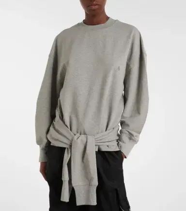 The Attico Oversized draped cotton-blend sweatshirt | Thumbnail 6 The Attico Oversized draped cotton-blend sweatshirt | Thumbnail 6