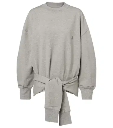 The Attico Oversized draped cotton-blend sweatshirt | Thumbnail 1 The Attico Oversized draped cotton-blend sweatshirt | Thumbnail 1