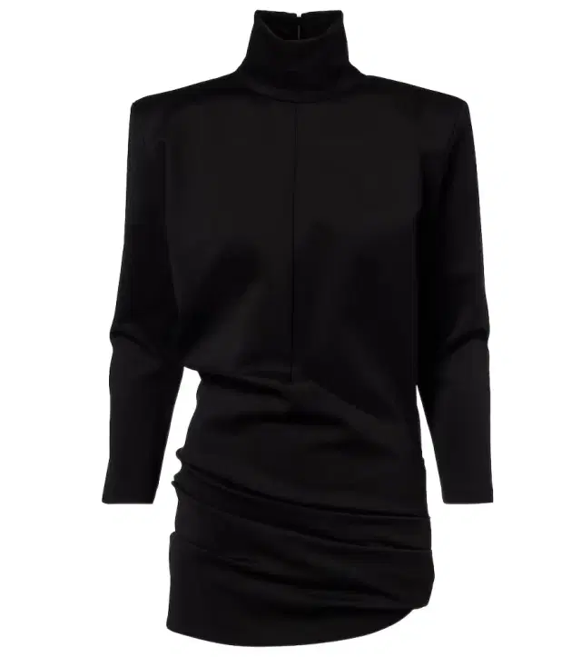 The Attico Draped turtleneck jersey minidress