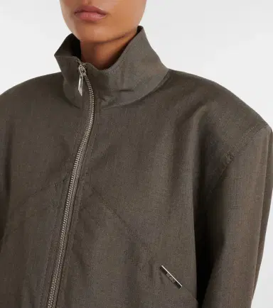 The Attico Virgin wool-blend bomber jacket | Thumbnail 2