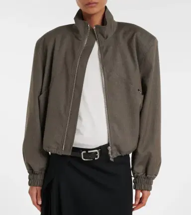 The Attico Virgin wool-blend bomber jacket | Thumbnail 6