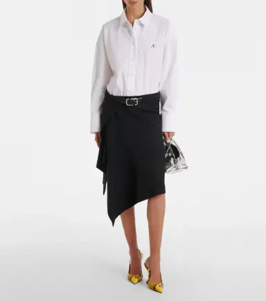 The Attico Asymmetric virgin wool wrap skirt | Thumbnail 3 The Attico Asymmetric virgin wool wrap skirt | Thumbnail 3