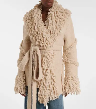 The Attico Fringed wool and cashmere-blend cardigan | Thumbnail 5