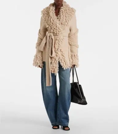 The Attico Fringed wool and cashmere-blend cardigan | Thumbnail 7