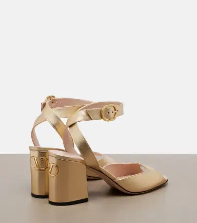 Valentino Garavani Fawcette metallic leather sandals | Thumbnail 3 Valentino Garavani Fawcette metallic leather sandals | Thumbnail 3