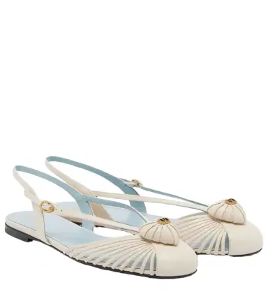 Valentino Garavani Caur Royal leather slingback flats | Thumbnail 1