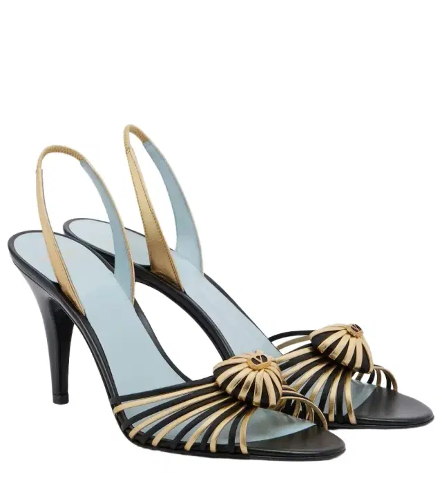Valentino Garavani Caur Royal leather slingback sandals
