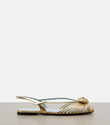 Valentino Garavani Caur Royal metallic leather slingback flats | Thumbnail 2 Valentino Garavani Caur Royal metallic leather slingback flats | Thumbnail 2