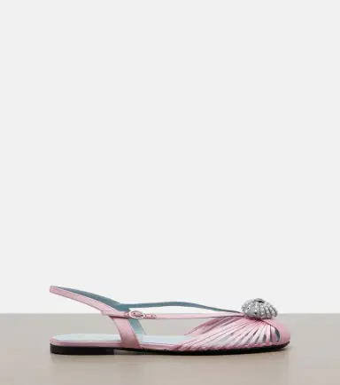 Valentino Garavani Caur Royal satin slingback flats | Thumbnail 2 Valentino Garavani Caur Royal satin slingback flats | Thumbnail 2
